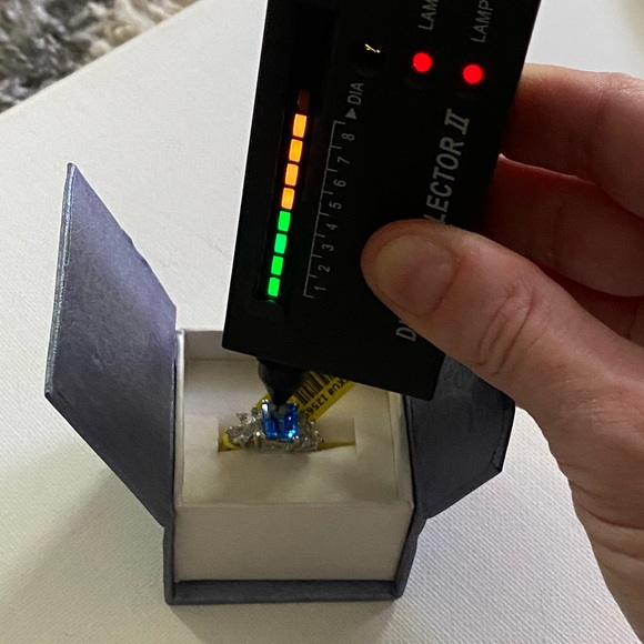 Blue Topaz Sterling Silver Ring Size 8 - Picture 11 of 11